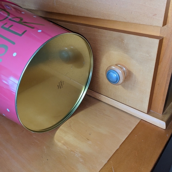 Metal Easter Pail Bucket Basket Polka Dots Swing Handle Egg Hunt Deep - Picture 3 of 4